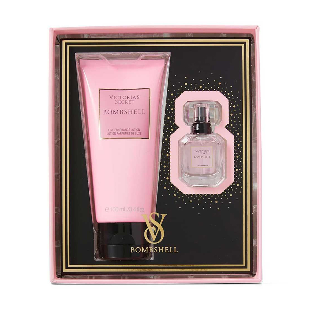 Парфумований набір жіночий Victoria's Secret Bombshell (лосьйон для тіла, 100 мл + парфумована вода, 7.5 мл)